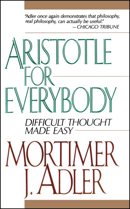 Book cover of Aristotle for Everybody
