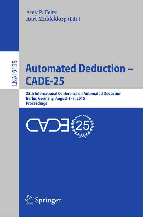 Book cover of Automated Deduction - CADE-25