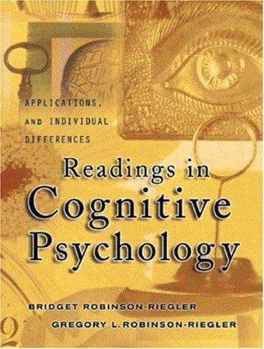 Book cover of Readings in Cognitive Psychology: Applications, Connections, and Individual Differences