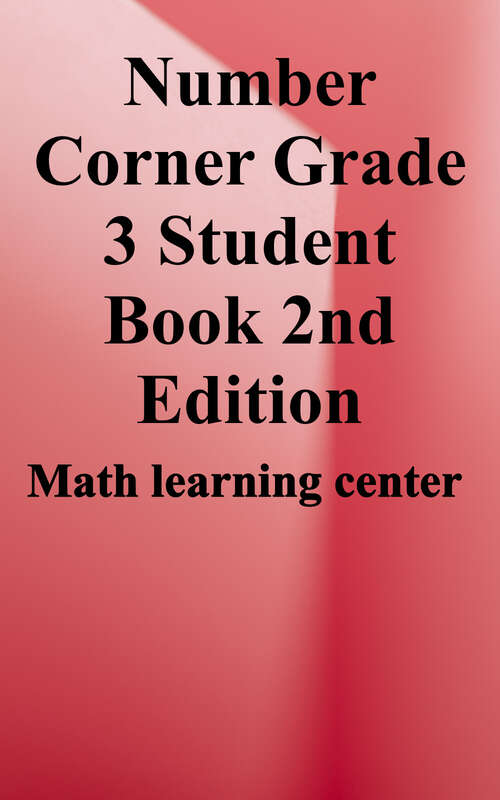 Book cover of Number Corner, Grade 3, Student Book