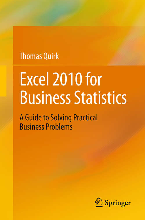 Book cover of Excel 2010 for Business Statistics