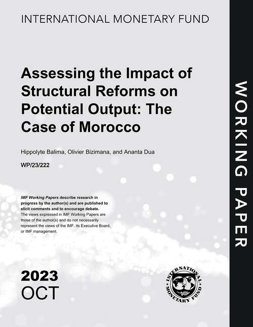 Book cover of Assessing the Impact of Structural Reforms on Potential Output: The Case of Morocco