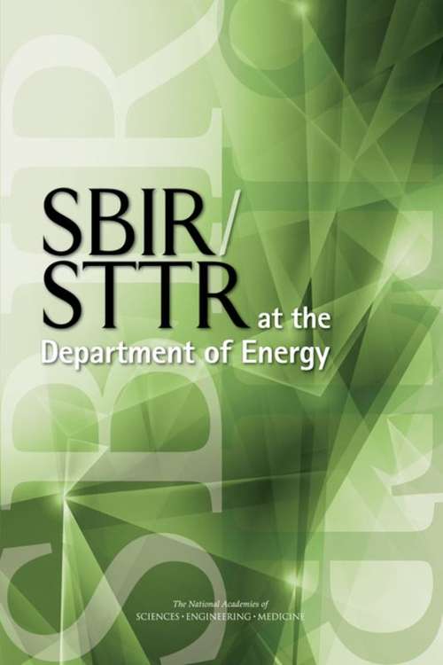 Book cover of SBIR/STTR at the Department of Energy