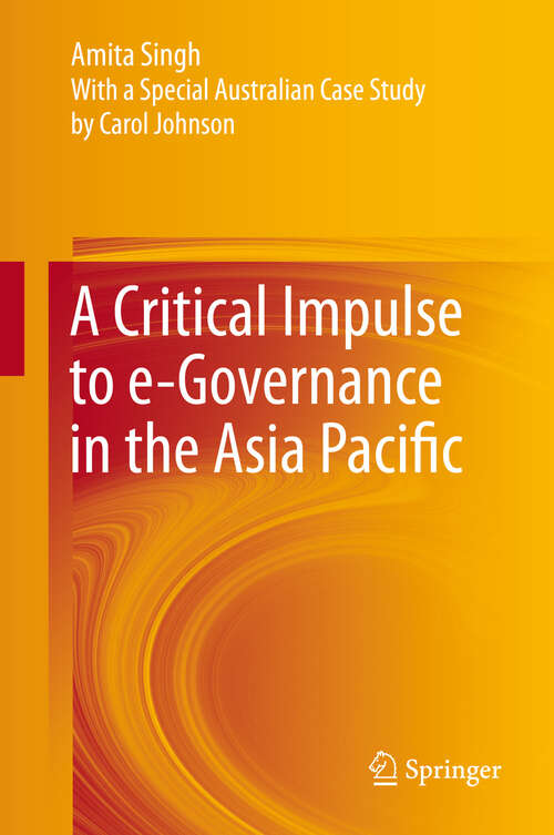 Book cover of A Critical Impulse to e-Governance in the Asia Pacific