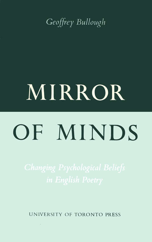 Book cover of Mirror of Minds: Psychological Beliefs in English Poetry