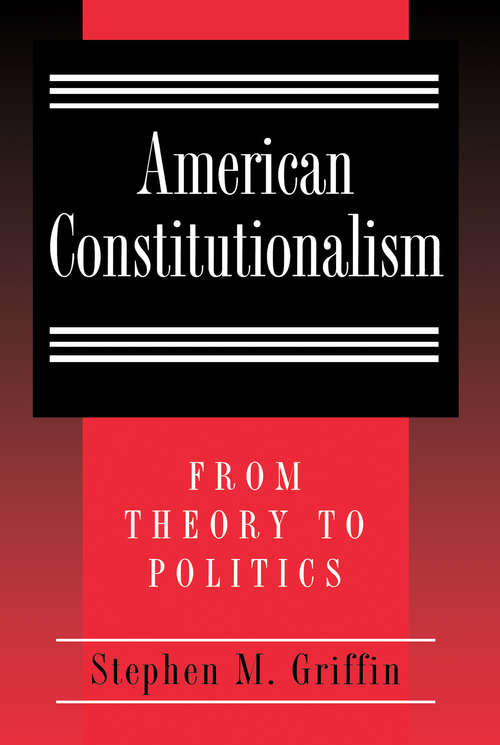 Book cover of American Constitutionalism