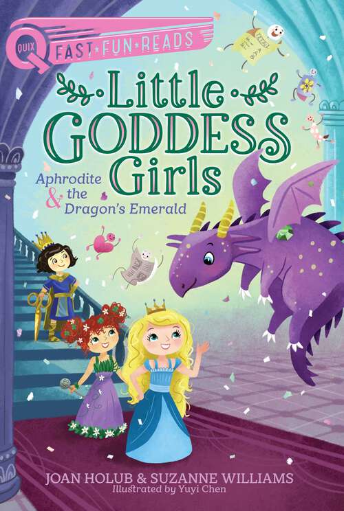 Book cover of Aphrodite & the Dragon's Emerald: A QUIX Book (Little Goddess Girls #11)