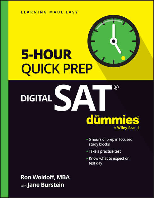 Book cover of Digital SAT 5-Hour Quick Prep For Dummies