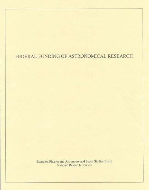 Book cover of Federal Funding Of Astronomical Research
