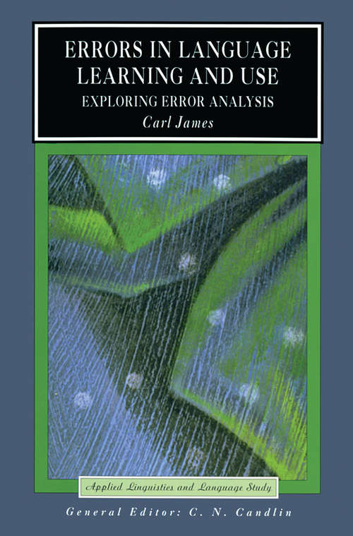 Book cover of Errors in Language Learning and Use: Exploring Error Analysis