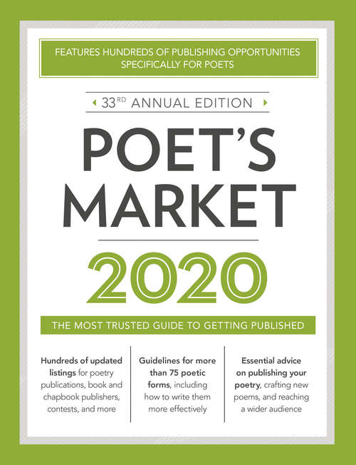 Book cover of Poet's Market 2020: The Most Trusted Guide for Publishing Poetry (33) (Market #2020)