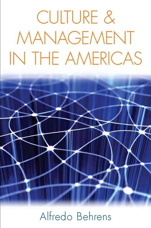 Book cover of Culture and Management in the Americas