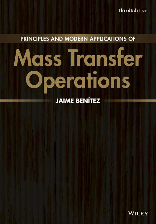Book cover of Principles and Modern Applications of Mass Transfer Operations