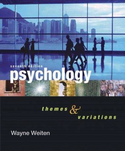 Book cover of Psychology: Themes and Variations