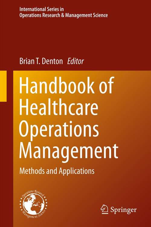 Book cover of Handbook of Healthcare Operations Management
