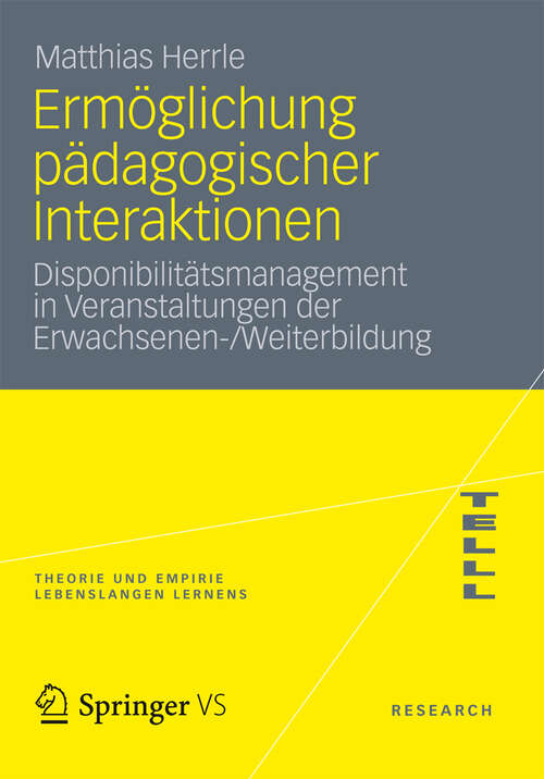 Book cover of Ermöglichung pädagogischer Interaktionen