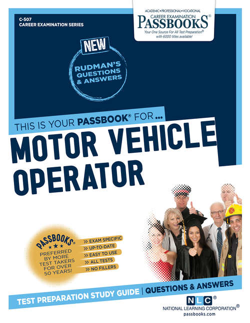 Book cover of Motor Vehicle Operator: Passbooks Study Guide (Career Examination Series)