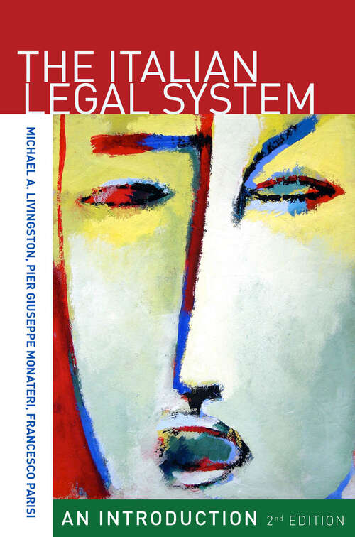 Book cover of The Italian Legal System: An Introduction, Second Edition