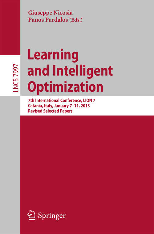 Book cover of Learning and Intelligent Optimization