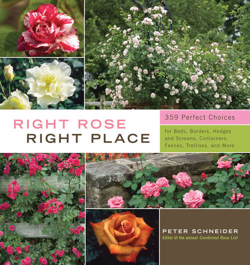 Book cover of Right Rose, Right Place: 3509 Perfect Choices for Beds, Borders, Hedges, and Screens, Containers, Fences, Trellises, and More