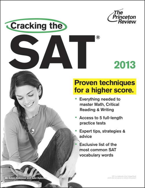 Book cover of Cracking the SAT, 2013 Edition