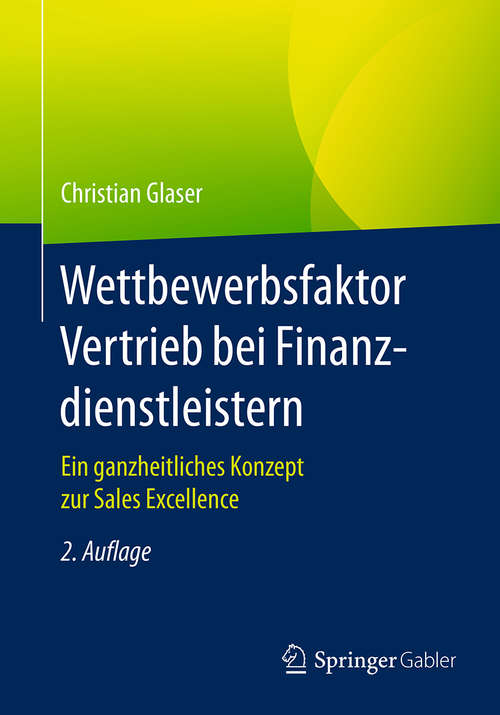 Book cover of Wettbewerbsfaktor Vertrieb bei Finanzdienstleistern