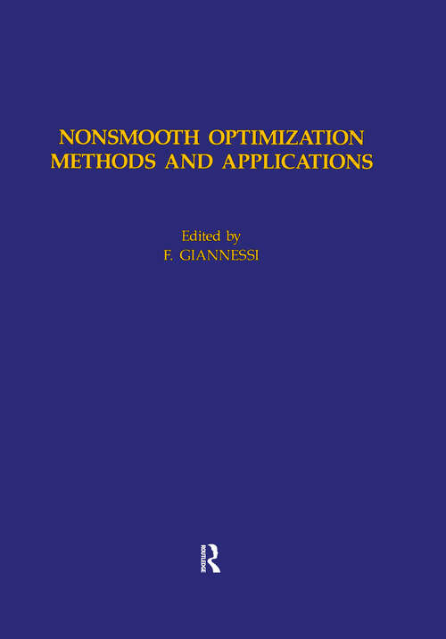 Book cover of Nonsmooth Optimization Methods