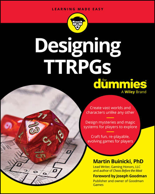 Book cover of Designing TTRPGs For Dummies