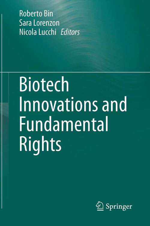Book cover of Biotech Innovations and Fundamental Rights