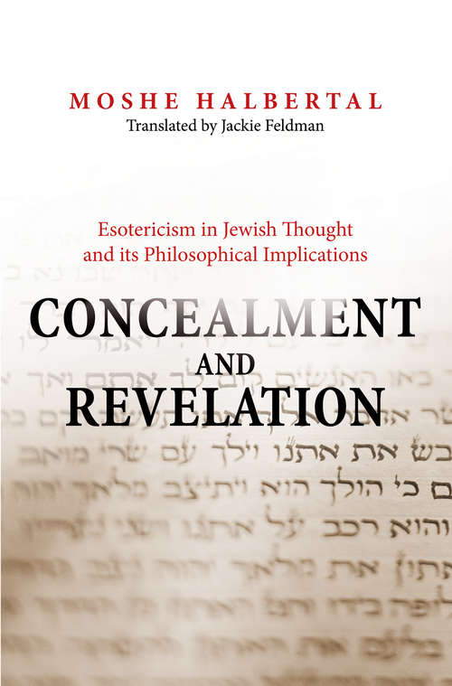 Book cover of Concealment and Revelation