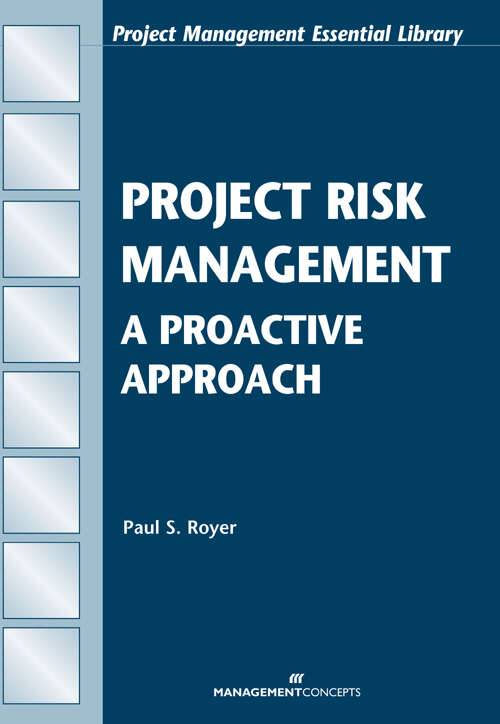 Book cover of Project Risk Management: A Proactive Approach (1)