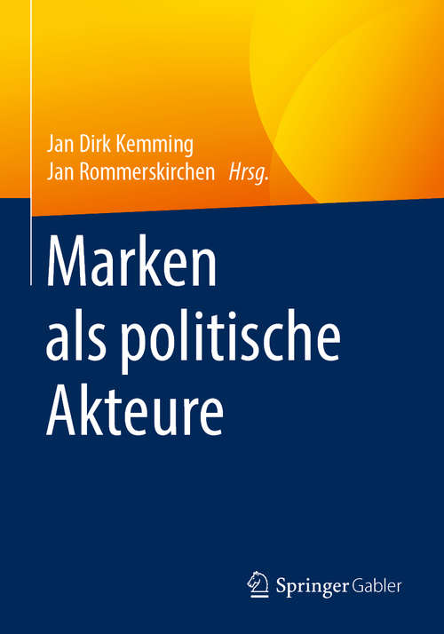 Book cover of Marken als politische Akteure (1. Aufl. 2019)