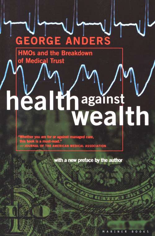 Book cover of Health Against Wealth