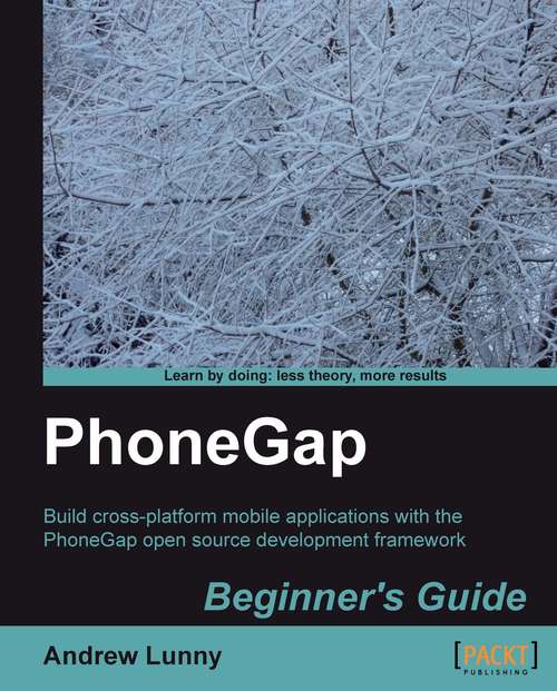 Book cover of PhoneGap Beginner's Guide