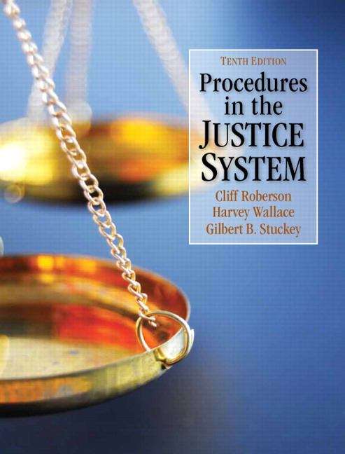 Book cover of Procedures in the Justice System (10th Edition)