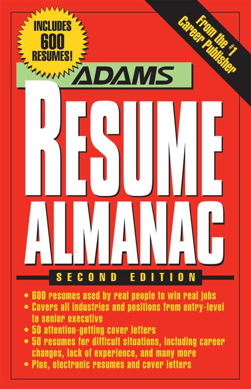 Book cover of Adams Resume Almanac