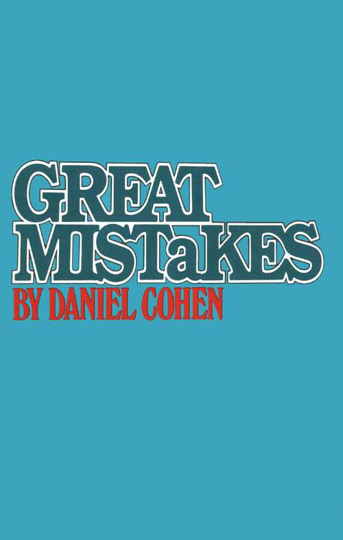 Book cover of Great Mistakes