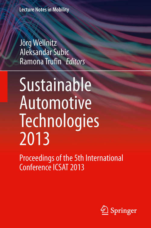Book cover of Sustainable Automotive Technologies 2013