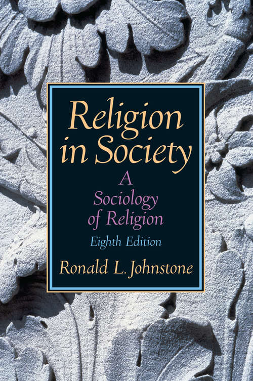 Book cover of Religion in Society