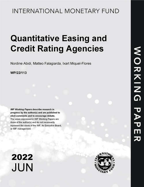Book cover of Quantitative Easing and Credit Rating Agencies (Imf Working Papers)