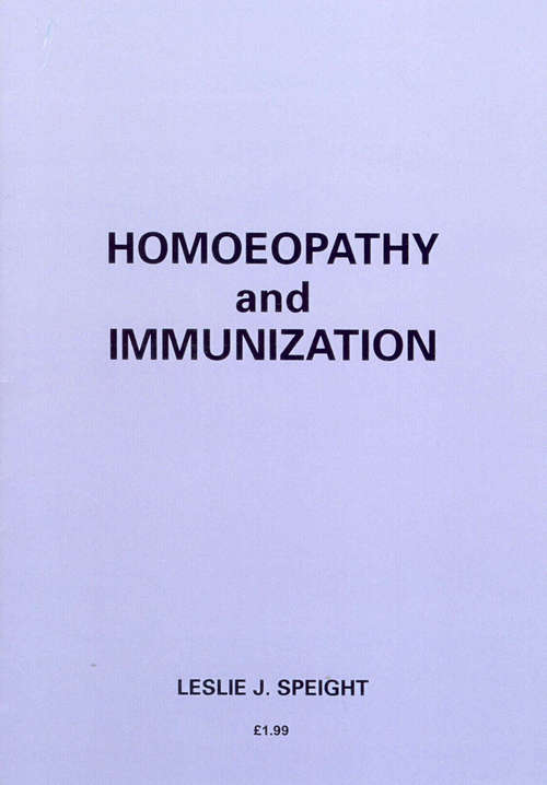 Book cover of Homoeopathy And Immunization