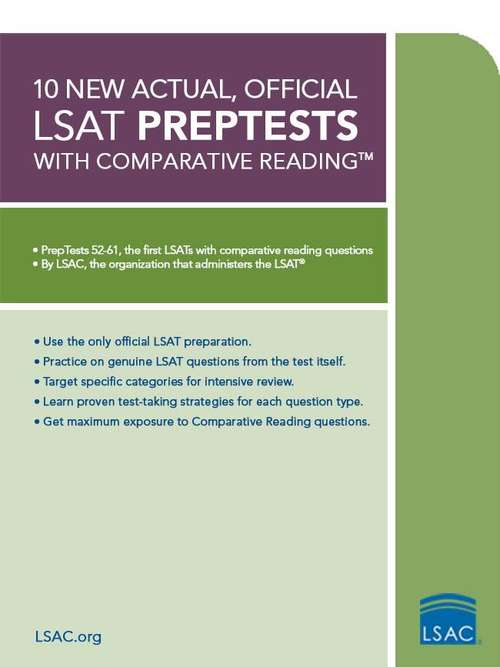 Book cover of New Actual, Official LSAT Preptests with Comparative Reading