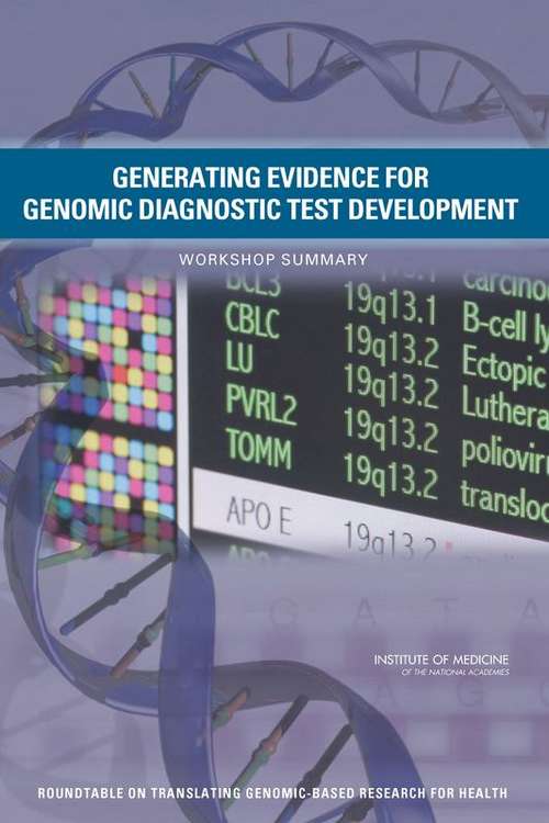 Book cover of Generating Evidence for Genomic Diagnostic Test Development