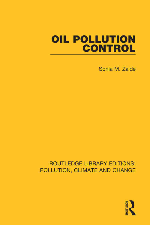 Book cover of Oil Pollution Control