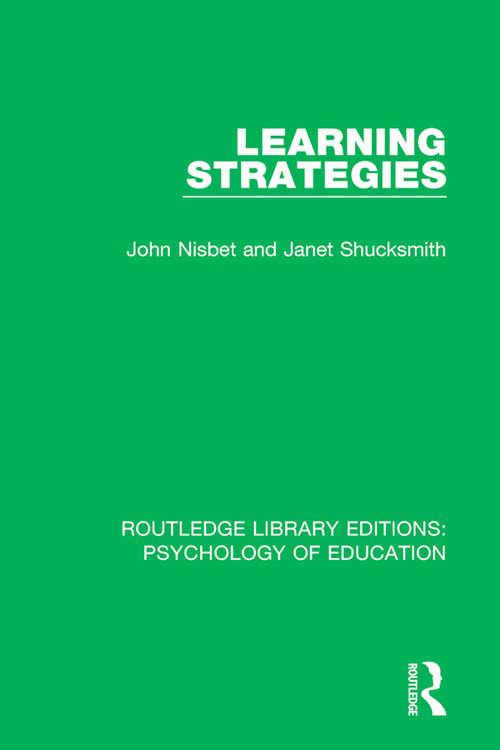 Book cover of Learning Strategies (Routledge Library Editions: Psychology of Education)