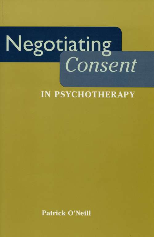 Negotiating Consent in Psychotherapy