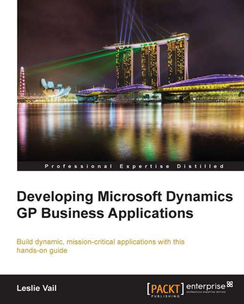 Book cover of Developing Microsoft Dynamics GP Business Applications