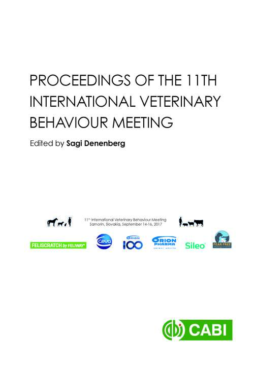 Book cover of Proceedings of the 11th International Veterinary Behaviour Meeting