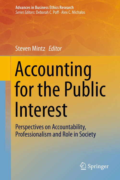 Book cover of Accounting for the Public Interest
