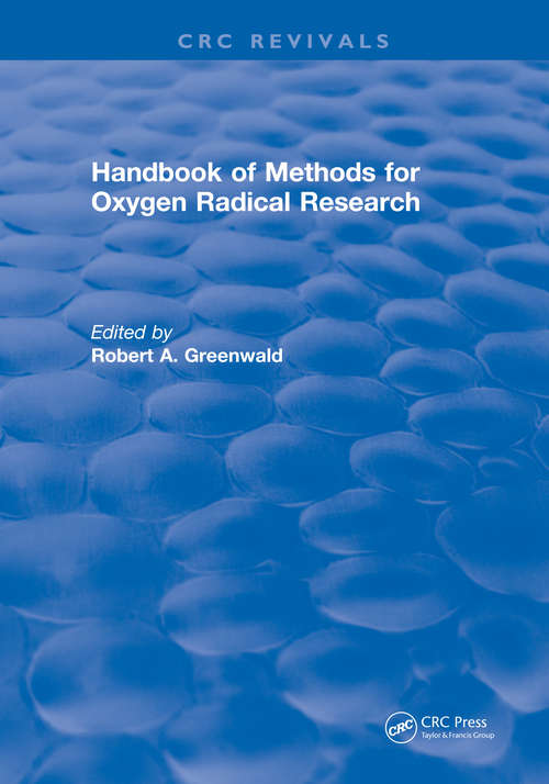Book cover of Handbook Methods For Oxygen Radical Research